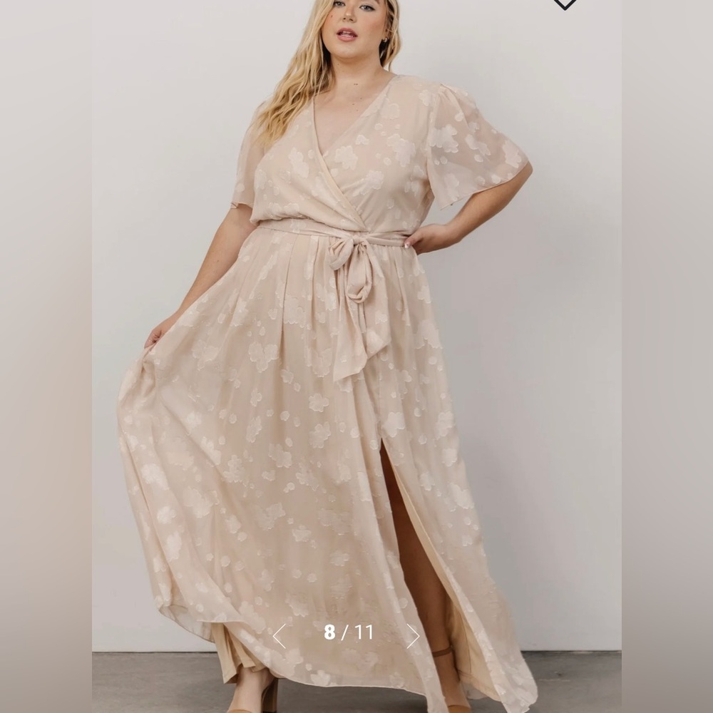 Baltic Born Faye Maxi Dress - Natural Size 3X Plus Size NWT